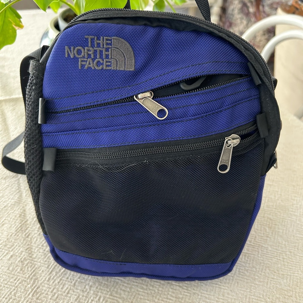 The North Face Blue and Black Messenger Bag